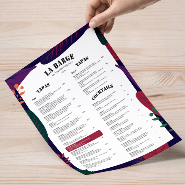 La Barge - Menu extérieur La Barge - Menu extérieur